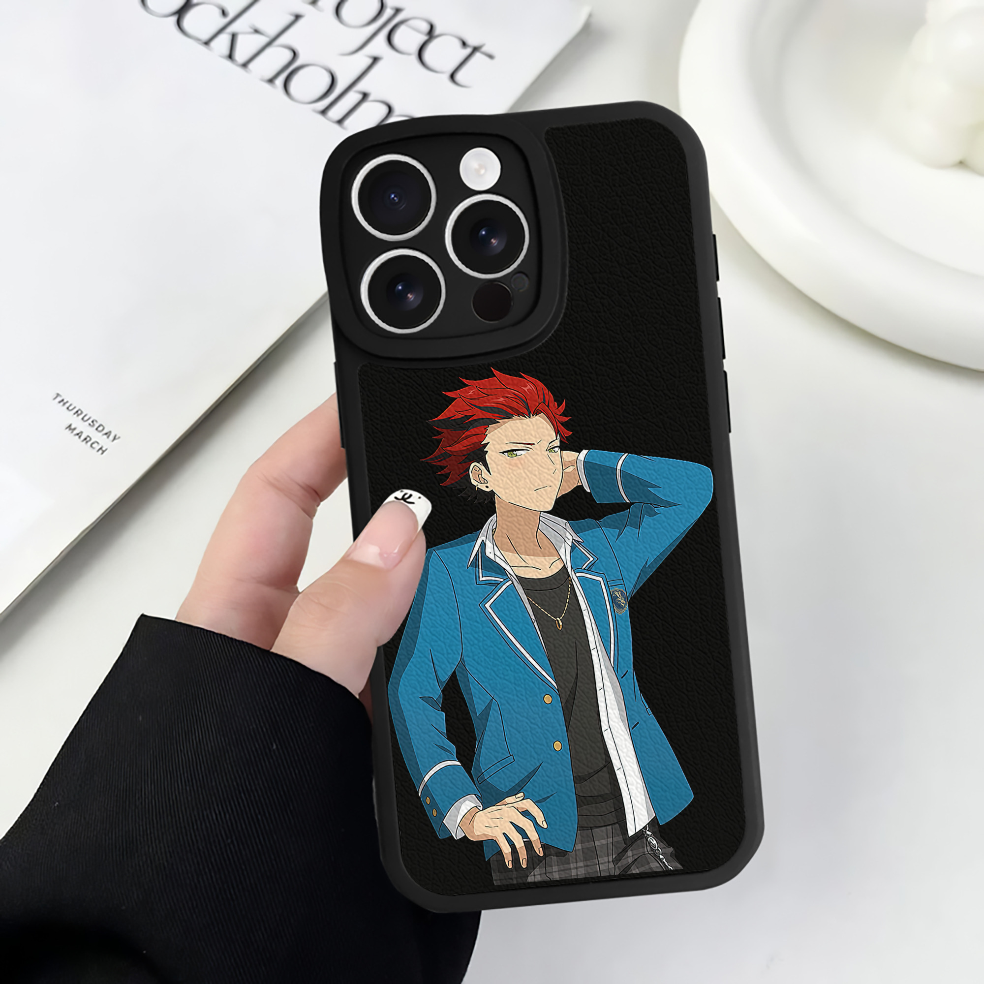 （画像用） あんさんぶるスターズ! Ensemble Stars 【iPhone 16シリーズ対応】シリコンスマホケース（レザー調） 材質：シリコン